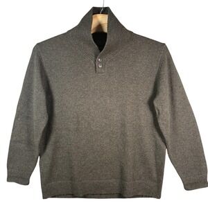 Pendleton 100% Washable Shetland Wool‎ Shawl Neck Sweater Green Men's XL Luxury